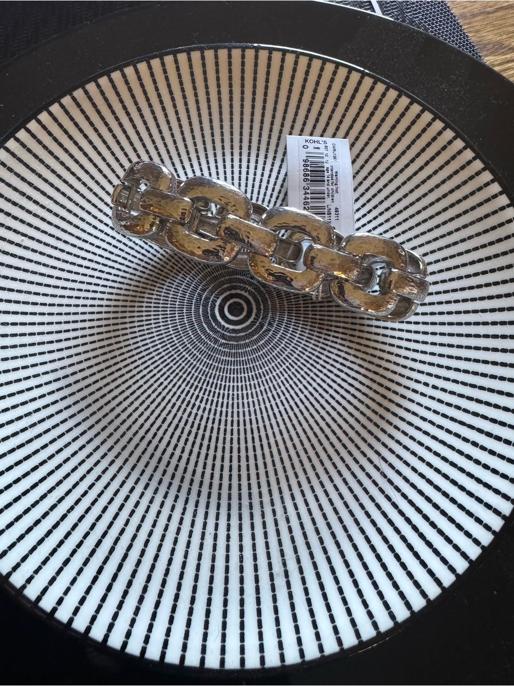 Kohl's Shiny Silver Chunky Chain-Link Bracelet